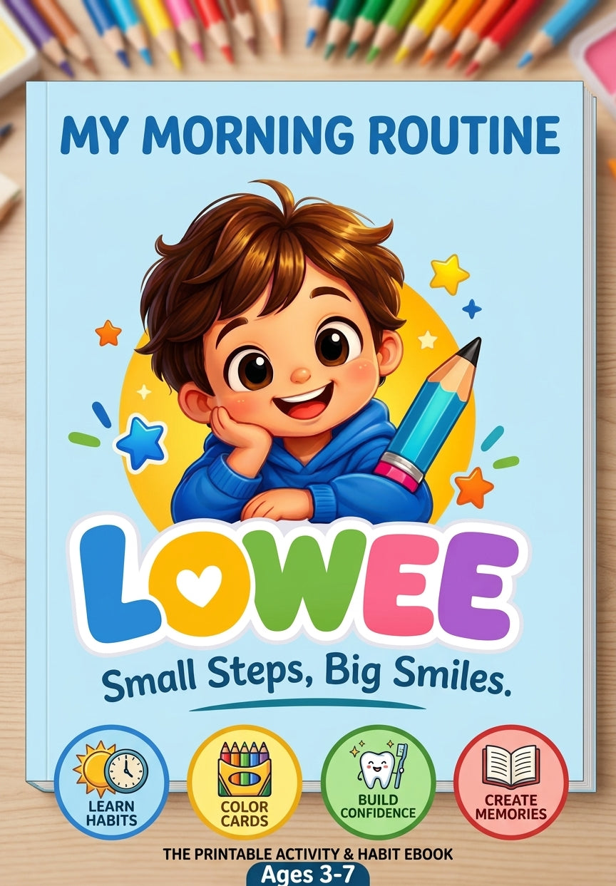 My English Daily Routine - Printable Coloring & Activity Book for Kids